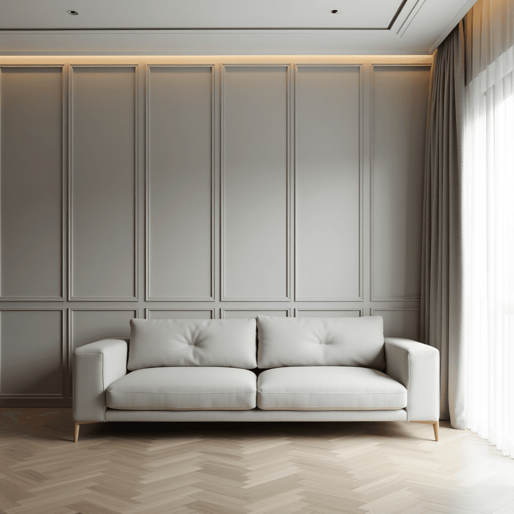 חיפוי קיר מודרני – קו נקי ללא פרופילים גלויים